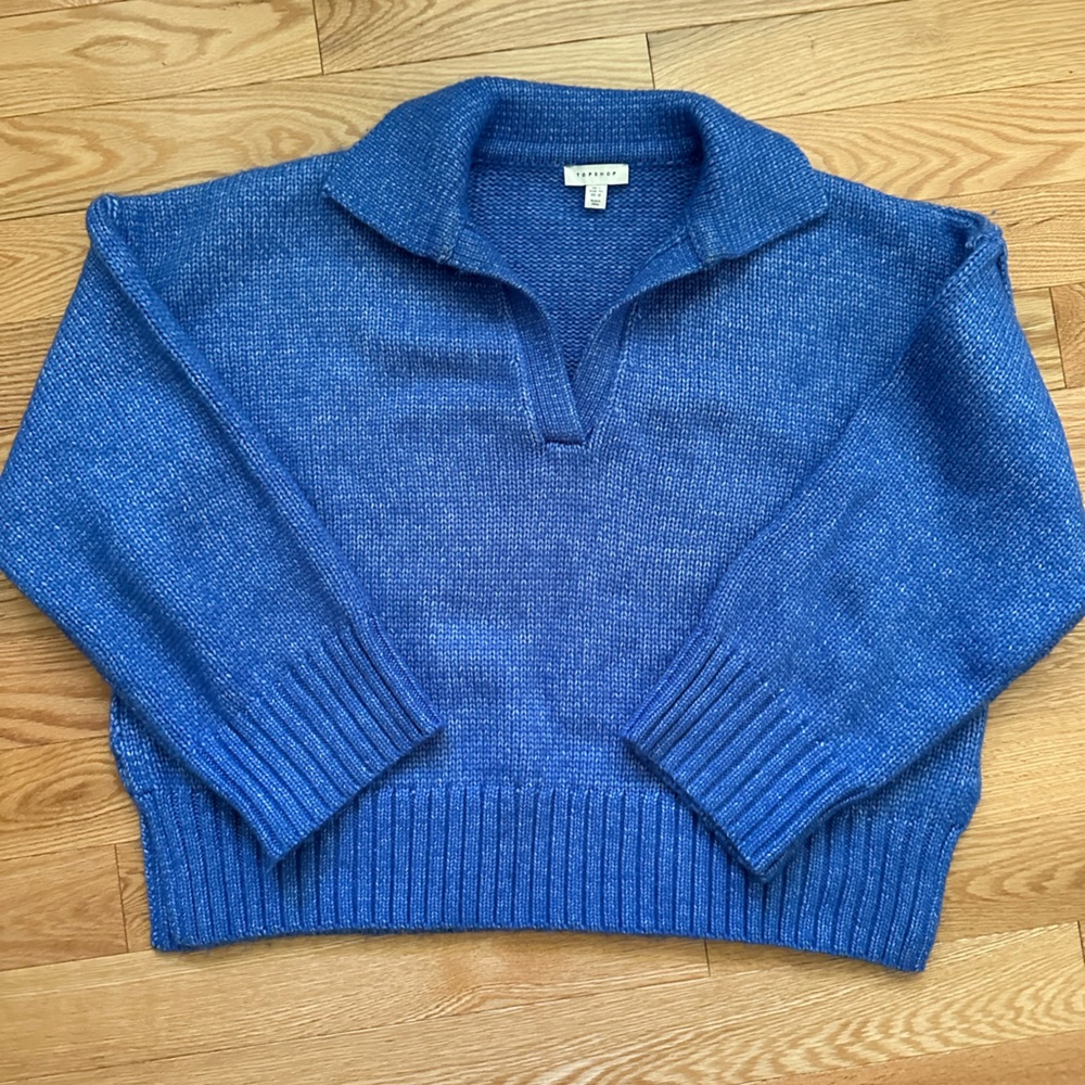 TOPSHOP boxy polo sweater